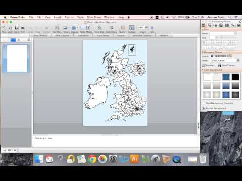 Editing a Postcode Map using Microsoft Powerpoint