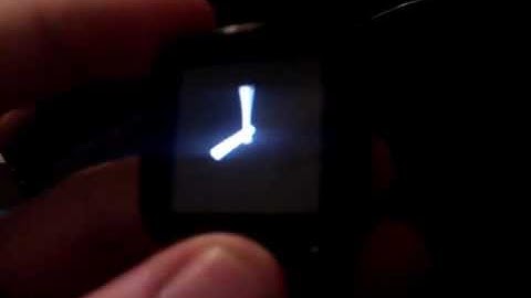 SonyEricsson LiveView MN800 Custom Firmware (ChibiOS) Analog Clock test 1