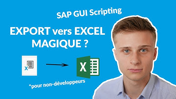 Automatic SAP to Excel Export - SAP GUI Scripting