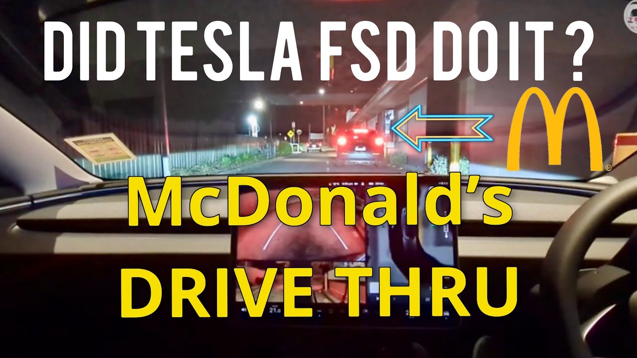 🍔🚗 Tesla FSD Supervised Macca’s Drive-Thru | Can It Handle Curveballs ...