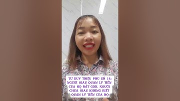 NGƯỜI GIÀU QUẢN LÝ TIỀN CỦA HỌ RẤT GIỎI. NGƯỜI CHƯA GIÀU KHÔNG BIẾT QUẢN LÝ TIỀN CỦA HỌ