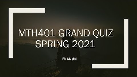 mth401 mid term preparation || mth401 mid term mcqs