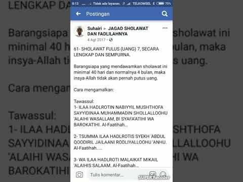 Sholawat fulus yang asli untuk mendatangkan uang