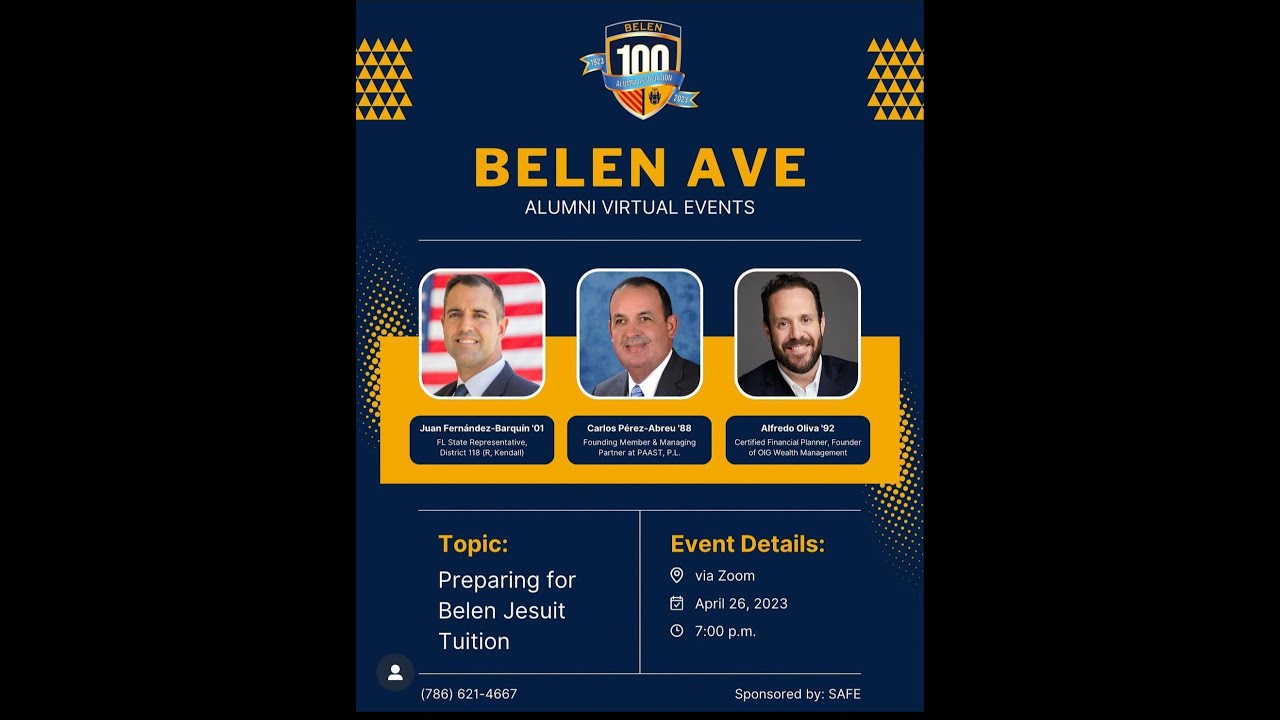 Belen SAFE AVE 4/26/23 Preparing for Belen Jesuit Tuition YouTube