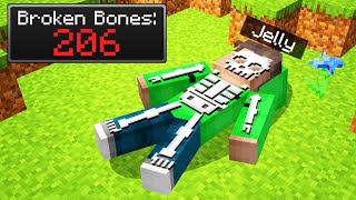 Breaking ALL Of My BONES In Minecraft…