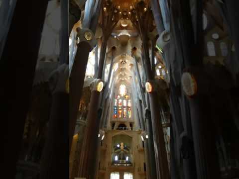 Inside of Basilica de la Sagrada Familia.サグラダ・ファミリア聖堂内部