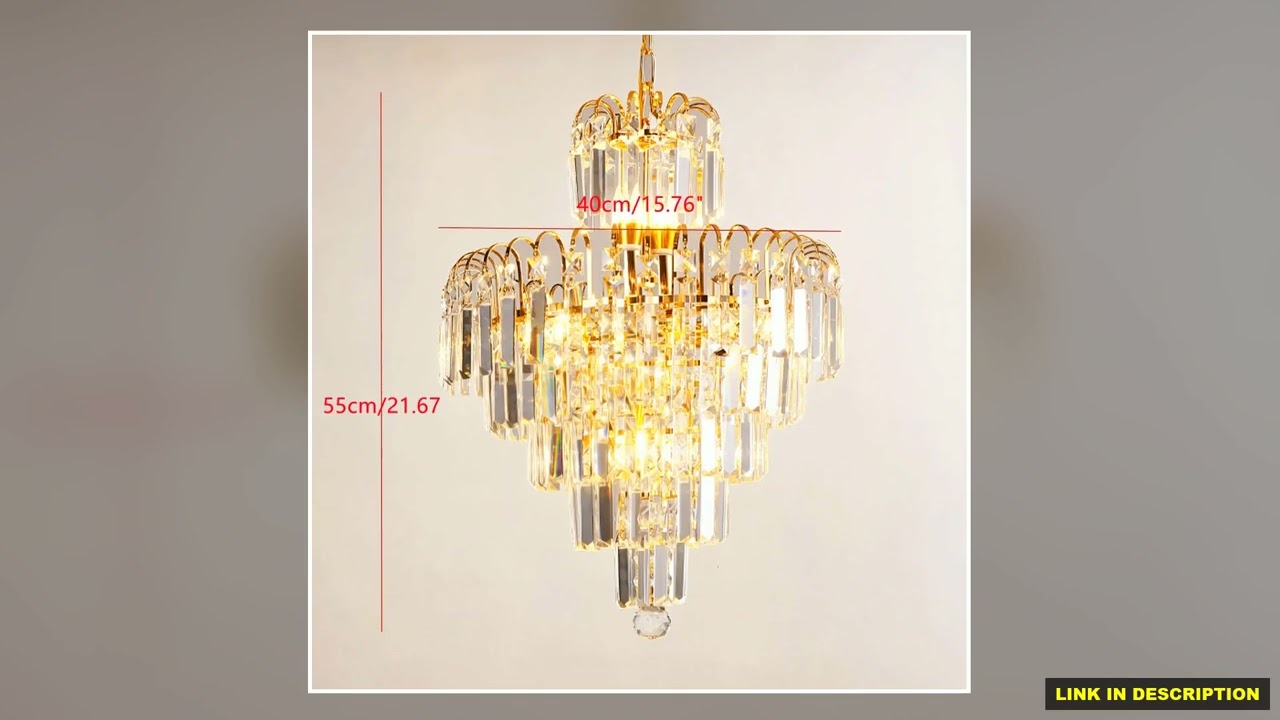 LED Crystal Chandelier Modern Luxury Ceiling Light Lamp Pendant Fixture Lighting E14 Not included