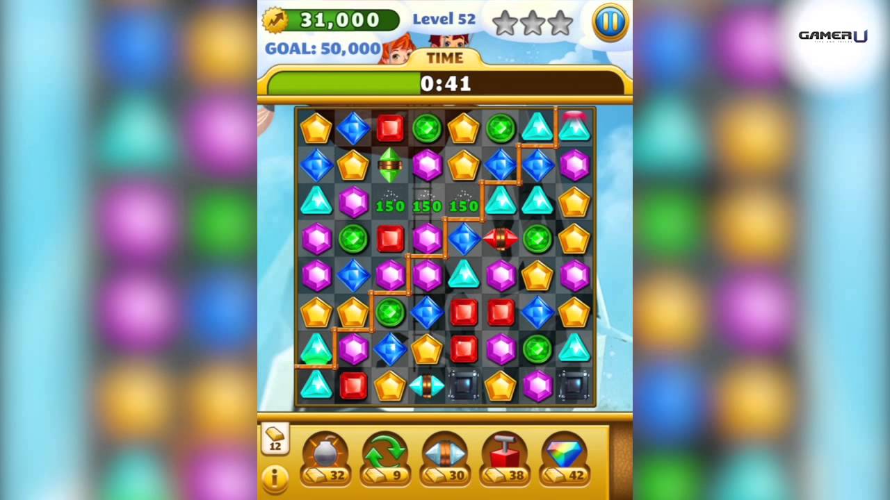 Jewel Mania How to Pass Level 52 with commentary YouTube