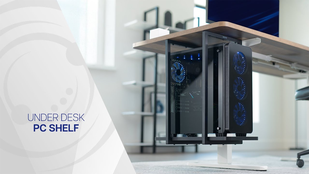 MOUNT-PCSF1 Under Desk PC Shelf Mount by VIVO - YouTube