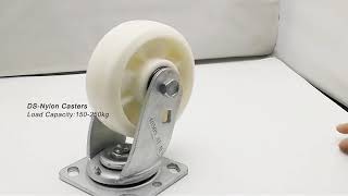 Heavy Duty Casters Wheels: 4” Nylon Wheels Swivel Castors screenshot 3