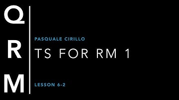 QRM 6-2: TS for RM 1 (detrending)