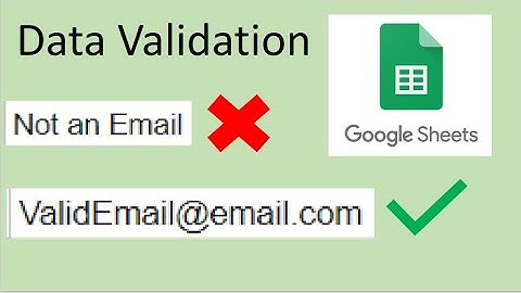 Only allow valid data in GOOGLE SHEETS! (Data Validation Intro)