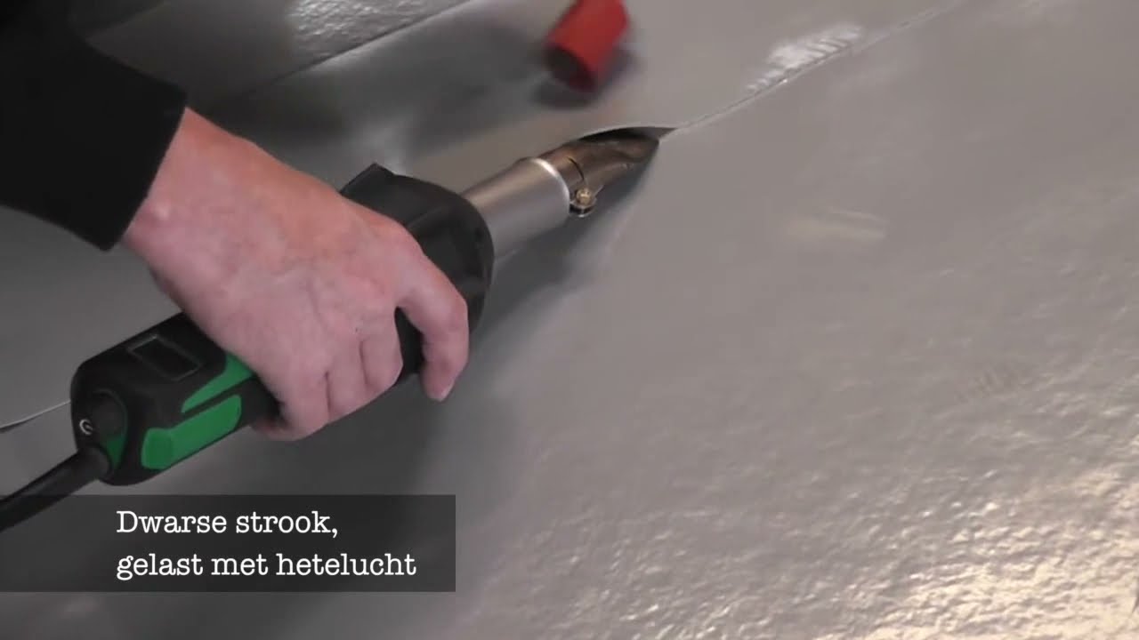 Vaeplan : dwarsnaad met warme lucht met een kunststof waterdichting  - Derbigum