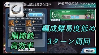 【FGO】 キャメロット 無の大地 3ターン周回 解説 【隕蹄鉄集め】