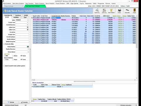 AKINSOFT WOLVOX ERP  Finans Yönetimi   Kısmi Tahilat Tediye İşlemleri