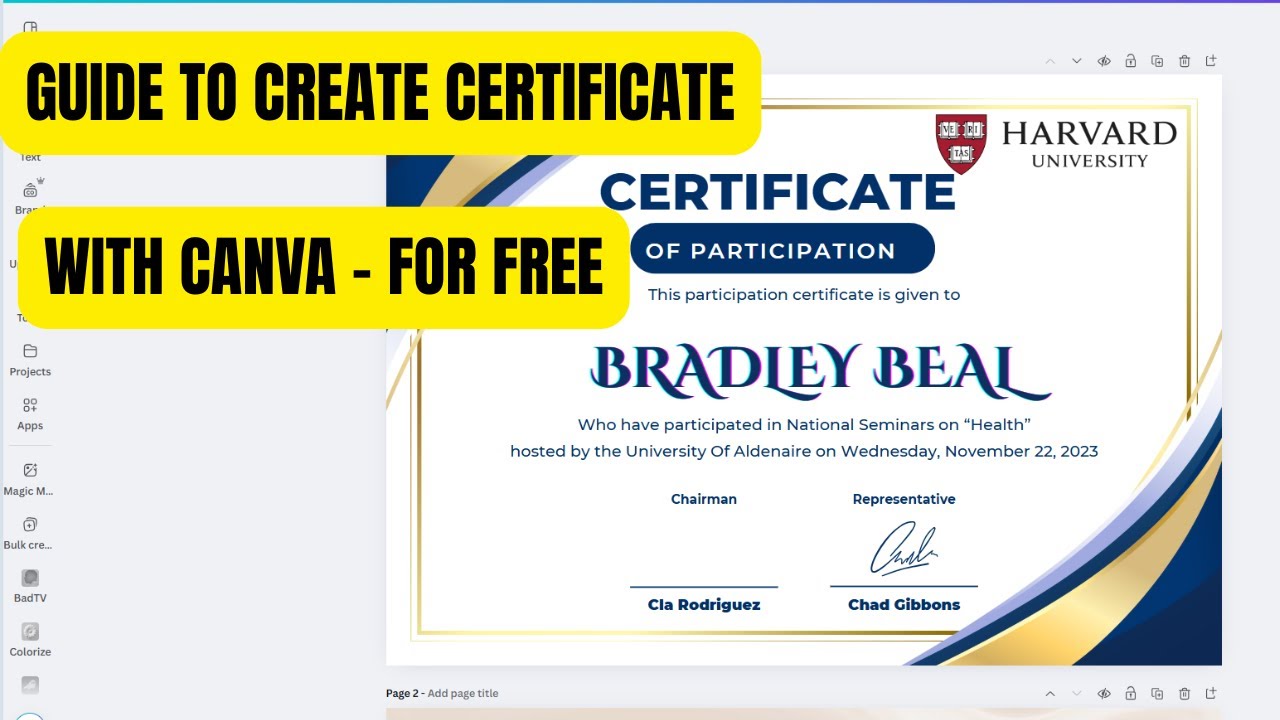🎓 How to Create Professional Certificates in Canva (2026) - Full Step ...