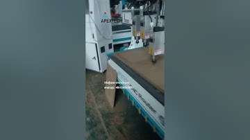 China Jinan APEX 1325 3 aircooling spindles cnc router equipment for door cabinets furniture process