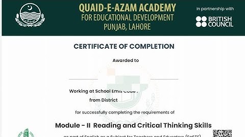 Certificate Module 2 | don