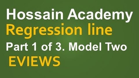 Regression. Model Two. Part 1 of 3. EVIEWS