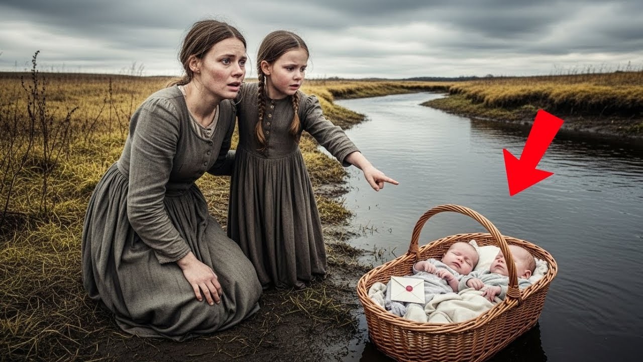 Pobre Campesina Halla Una Canasta Con Gemelas En El Río, Y La Nota Que Tienen Lo Cambia Todo