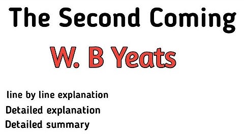 The Second Coming poem by W. B Yeats || #english #literature #yeats #poems