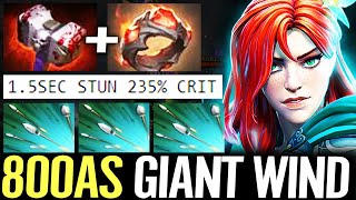 🔥 800AS Basher + Giant Ring Windranger — 60% Scale 1.5SEC Stun + 235% CRIT 1ULT 1KILL Dota 2 Pro