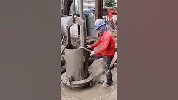 With a pull of the iron hook, the mud clump falls out!