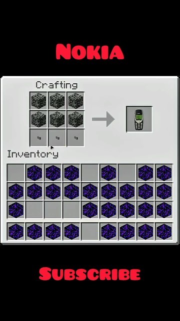 CRAFTING NOKIA PHONE IN MAINCRAFT #minecraft #crafting #nokia #viral ...