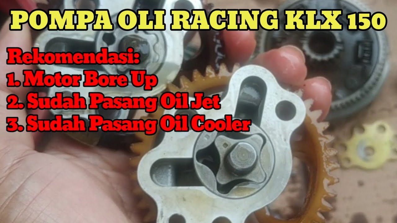 PASANG POMPA OLI RACING KLX 150