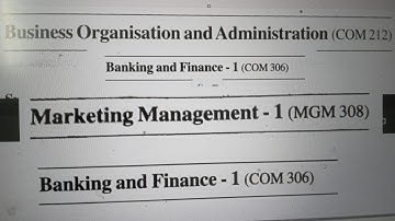 ycmou important questions for June exam MGM 308 marketing , com 306 banking & finance, com 212