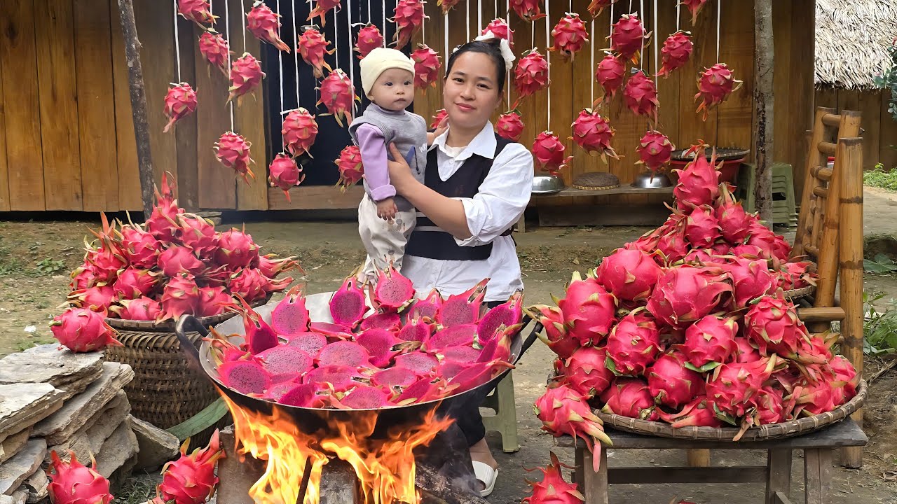 COOKING DRAGON FRUIT: How To Make Steamed Buns, Sticky Rice Cakes, Jelly, & Dragon Fruit Juice.