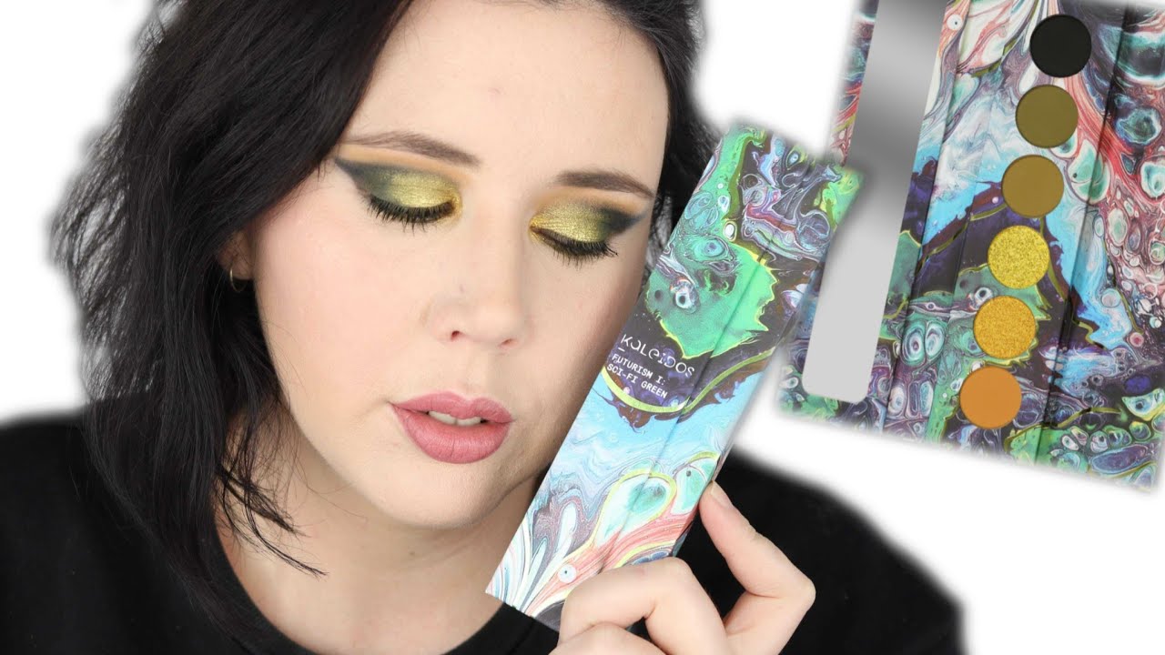 Kaleidos Makeup Futurism I: Sci-Fi Green Palette | Look, Swatches & First Impressions