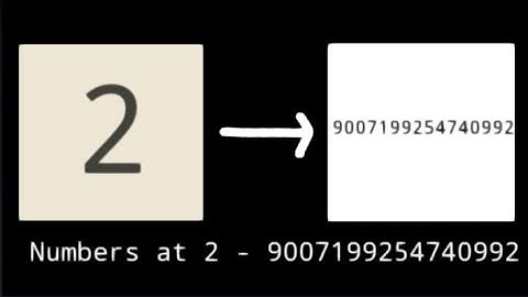 Number Tiles at 2 - 9007199254740992