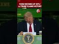 Trump Claims Farm Incomes Soared 20% After Return to White House