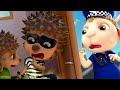 Knock Knock! Open the Door! Police Officer Chasing Thief | Funny Cartoon for Kids
