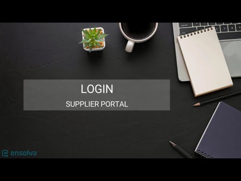 ENSOLVA SUPPLIER PORTAL: Login form