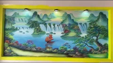 Vẽ tranh tường phong cảnh tuyệt đẹp tại Đông Anh, Hà Nội – Vẽ tranh tường Hà Nội rẻ đẹp Zalo 0799110