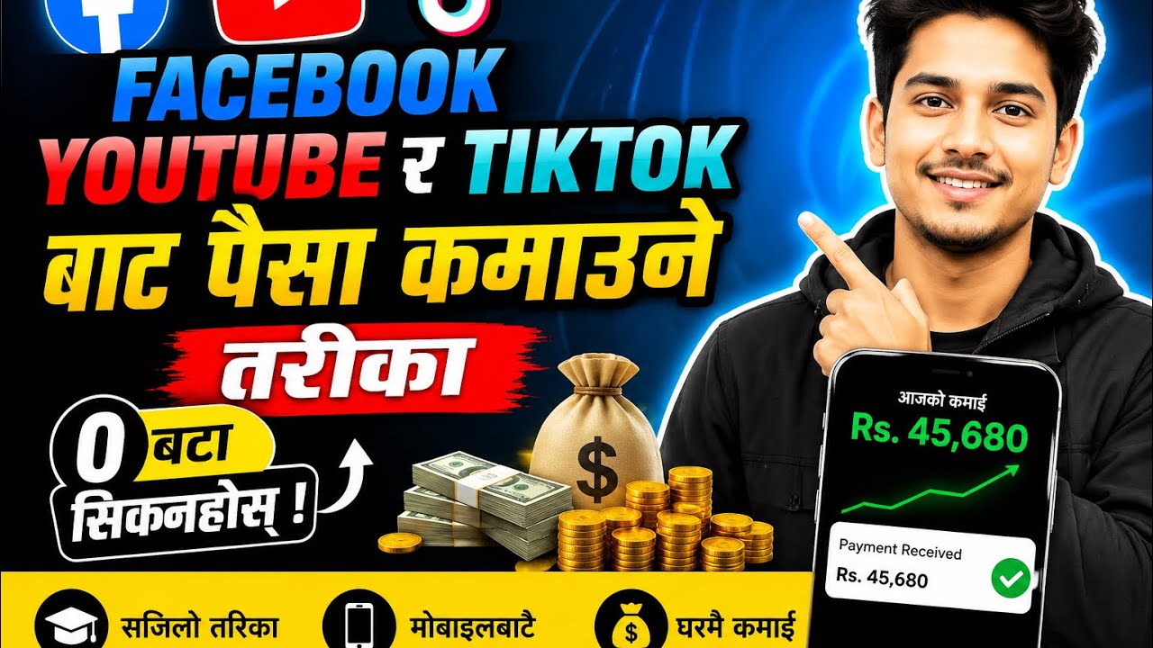 Facebook Youtube Tiktok bata kasari paisa kamaune | Facebook monetization | earn money | Sunlight TV