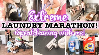 EXTREME LAUNDRY MOTIVATION + SPEED CLEAN WITH ME 2021 | LAUNDRY ROUTINE | LAUNDRY MARATHON