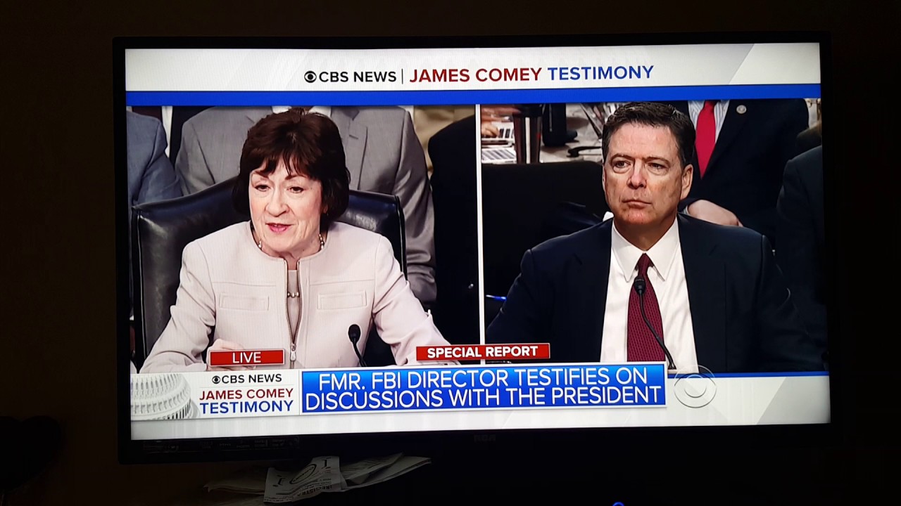 James Comey and Sen Susan (R) Maine Testimony