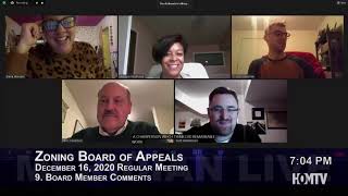 Meridian Township Zoning Board of Appeals Virtual Meeting - December 16, 2020