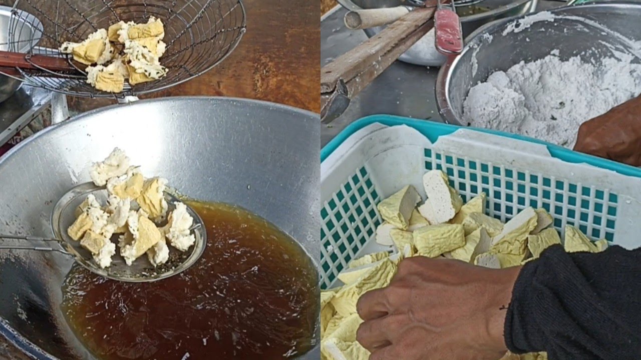 Lihat Langsung Cara Membuat Tahu Aci Khas Tegal Yang Enak dan Gurih | Indonesian Street Food