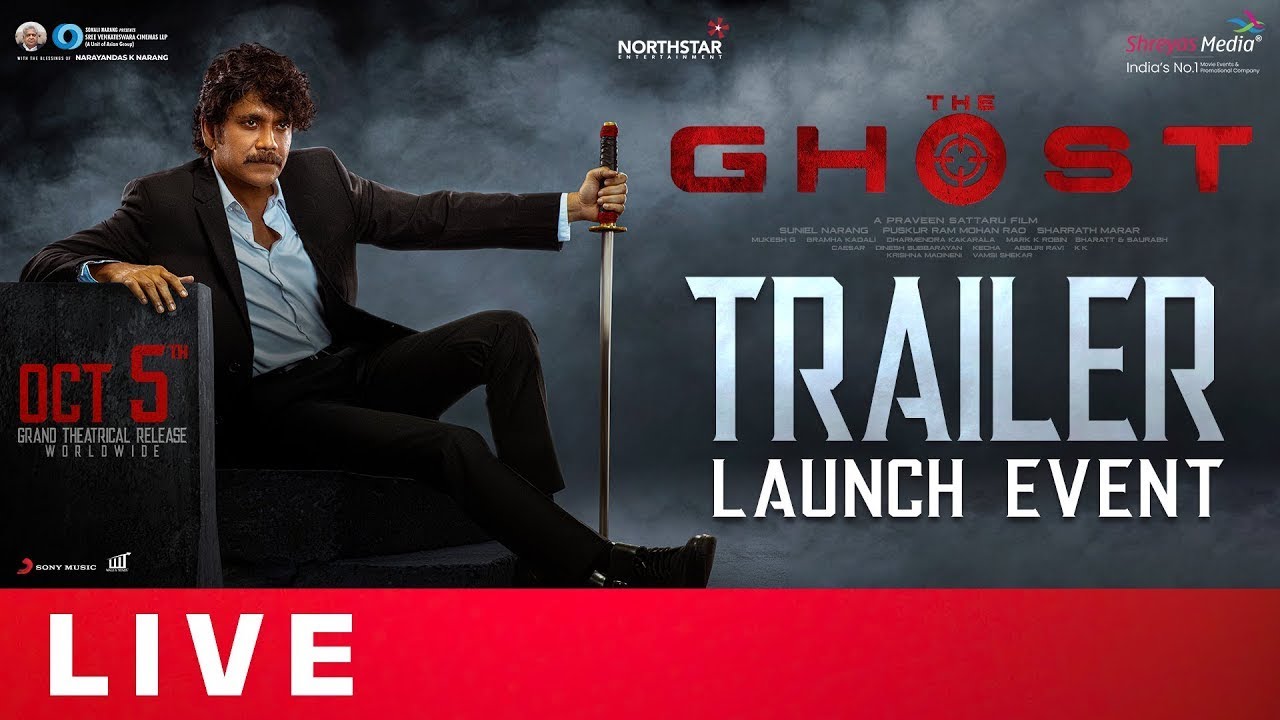 🔴 LIVE: The Ghost Release Trailer Launch Event LIVE | Akkineni Nagarjuna, Sonal Chauhan