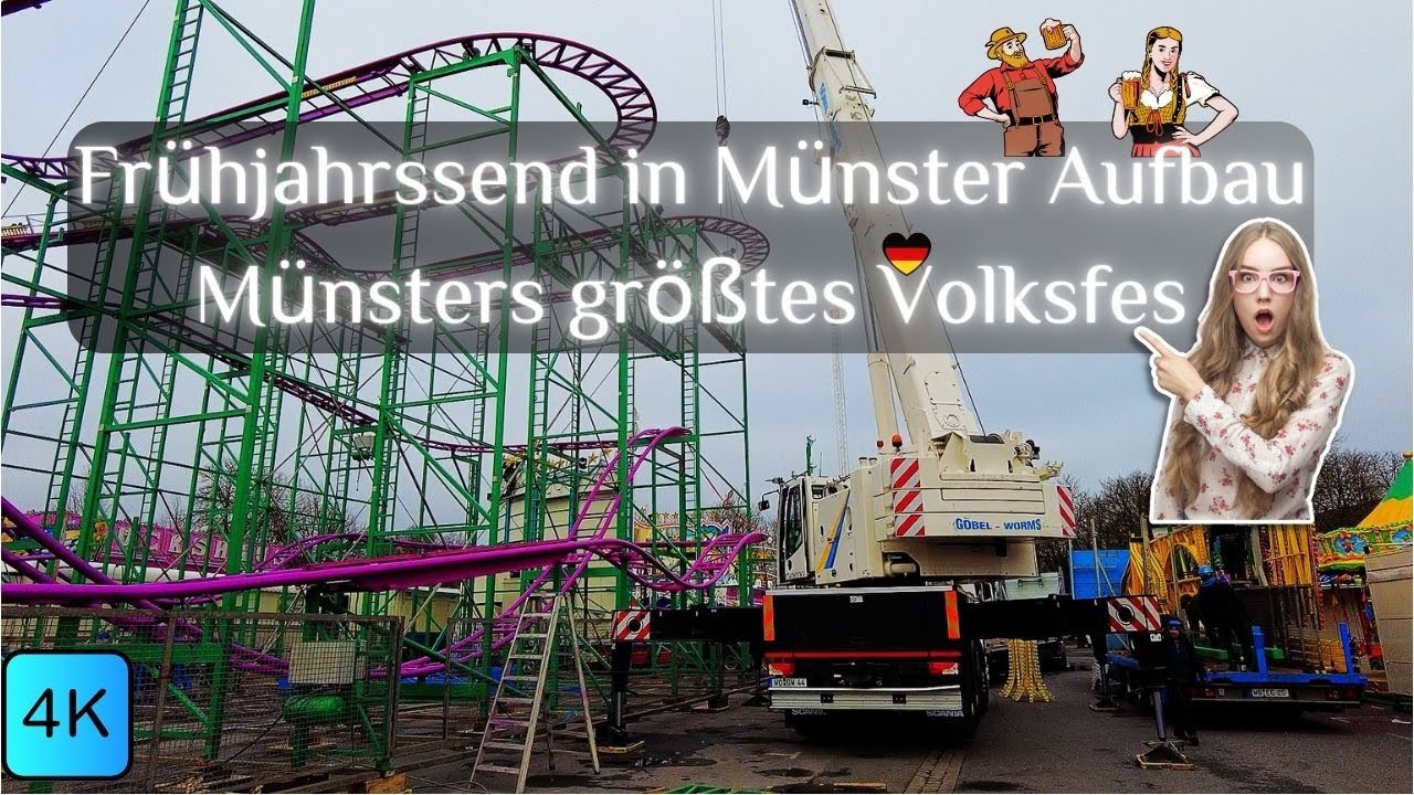 Frühjahrssend in Münster Aufbau 2024 1.Münsters größtes Volksfest(02. bis 10. März 2024)