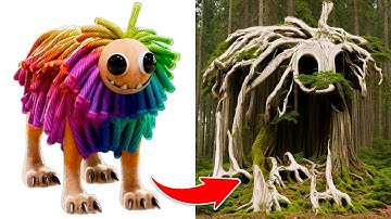 Guess the MONSTER VS REAL LIFE | POPPY PLAYTIME 4 | SQUINT YOUR EYES | Yarnaby, DogDay