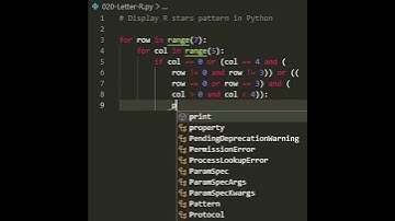របៀបបោះពុម្ពអក្សរ R នៅក្នុង Python