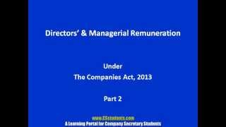 Managerial Remuneration part 2