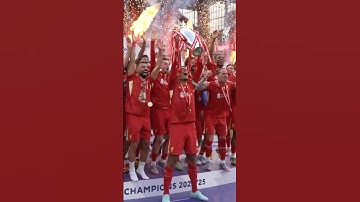 Liverpool lift the Premier League trophy