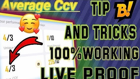 how to complete average ccv Booyah||average ccv kya hota hai