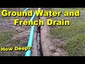 Ground Water and French Drain, How deep do you dig?